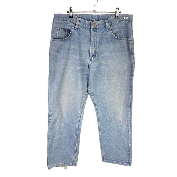Wrangler Straight Jeans 36x30 Men’s Light Wash Pre-Owned [#1737] - Picture 1 of 6